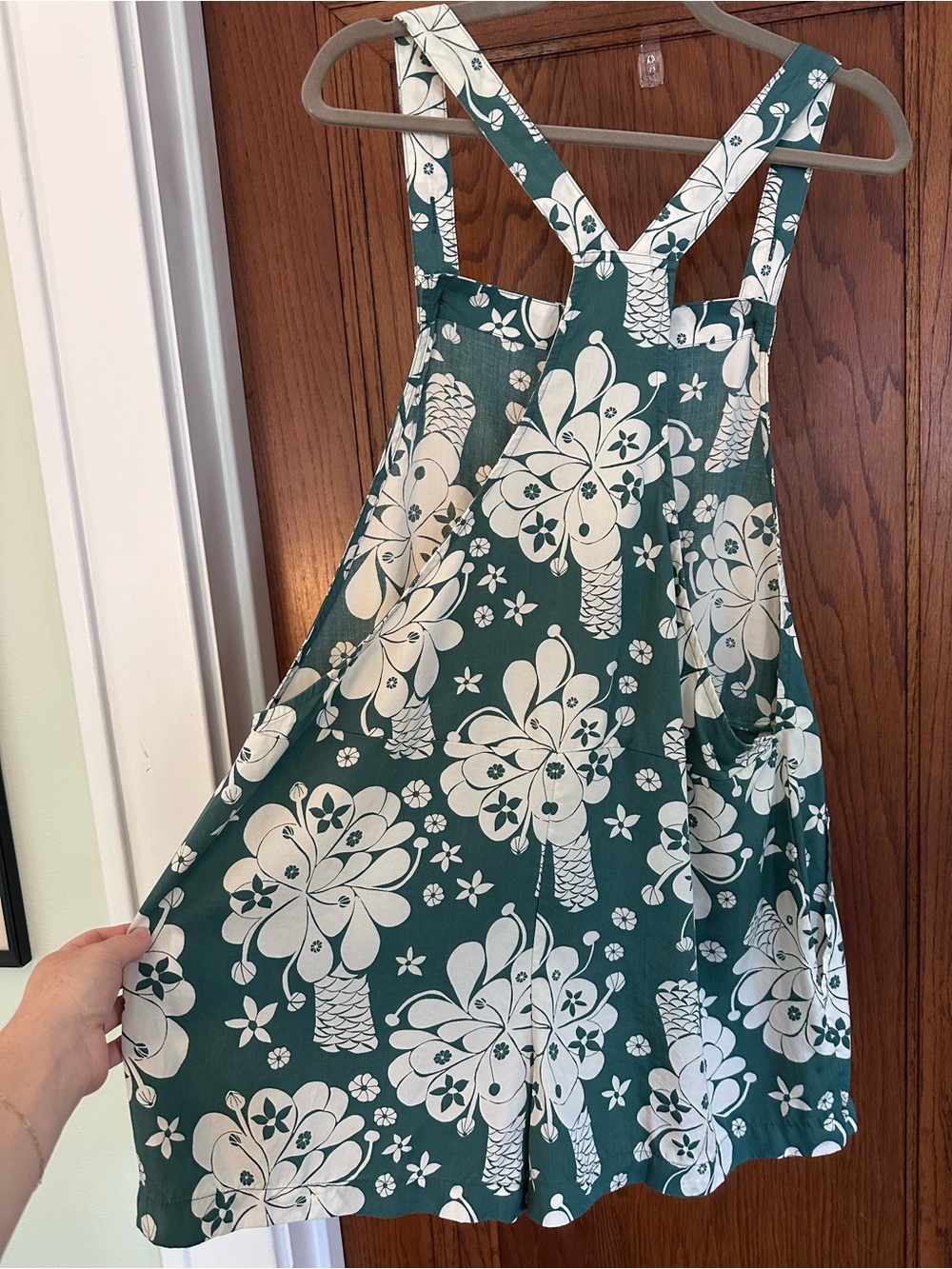 Patagonia Pataloha Romper Tropical Floral Print Green & Cream Size Medium - Picture 4 of 8